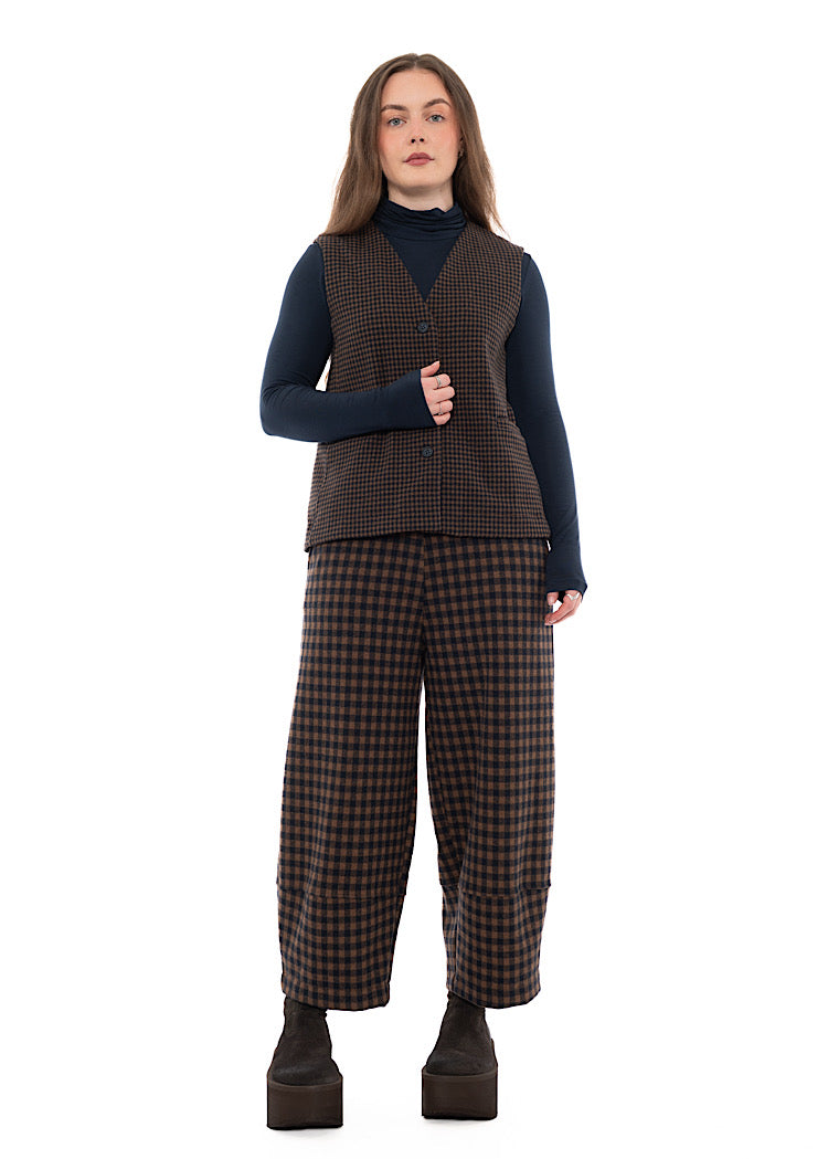 MICRO-CHECK GENNY WAISTCOAT