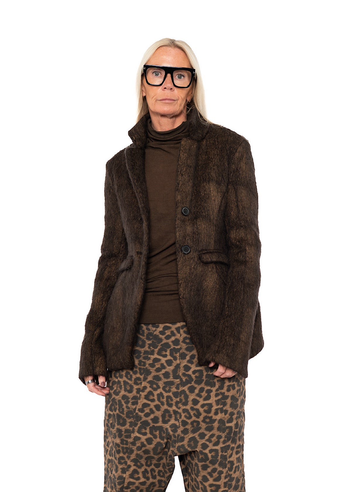 SCULPTED LONG-HAIR WOOL JACKET