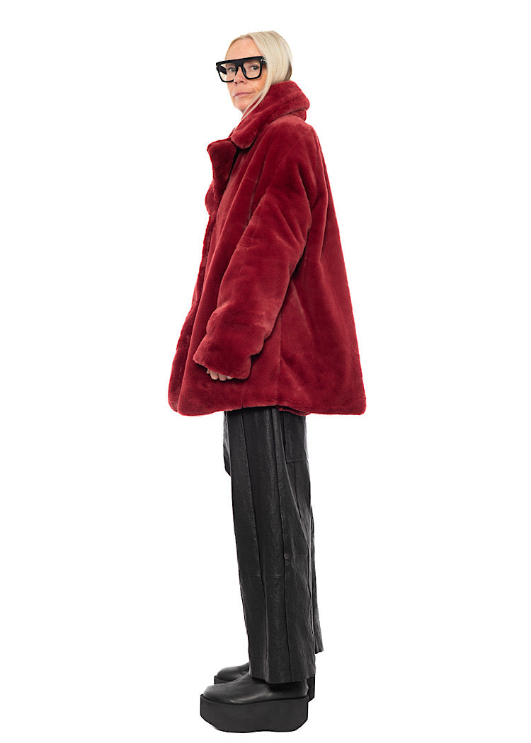 FAUX FUR COCOON JACKET