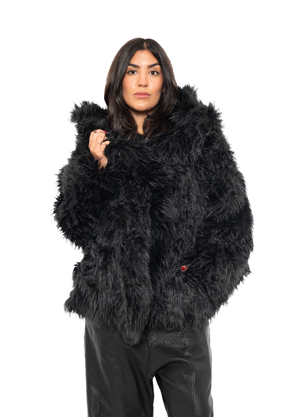 OVERSIZED FAUX FUR JACKET