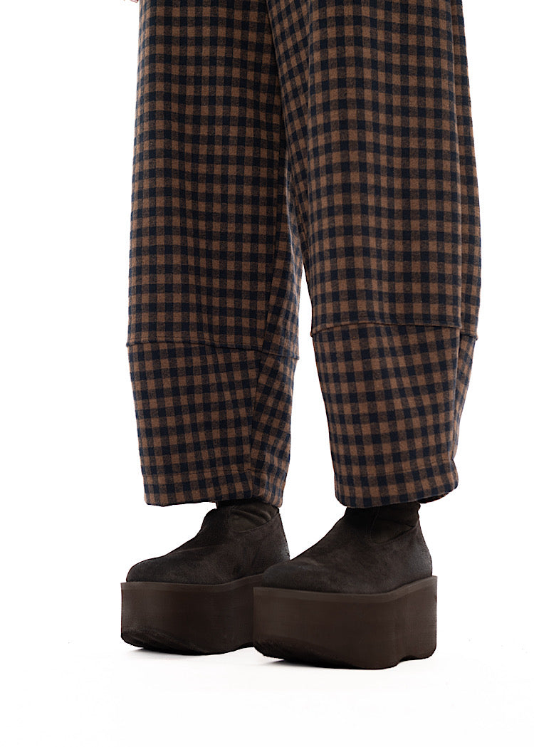 LARGE-CHECK RIMA JQ TROUSER