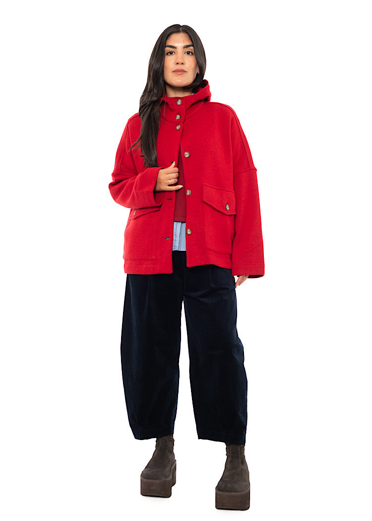 OVERSIZED HOODED WELL JACKET