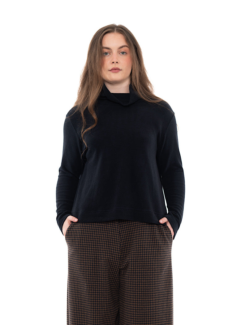 COTTON-FLEECE LYDIA PULLOVER