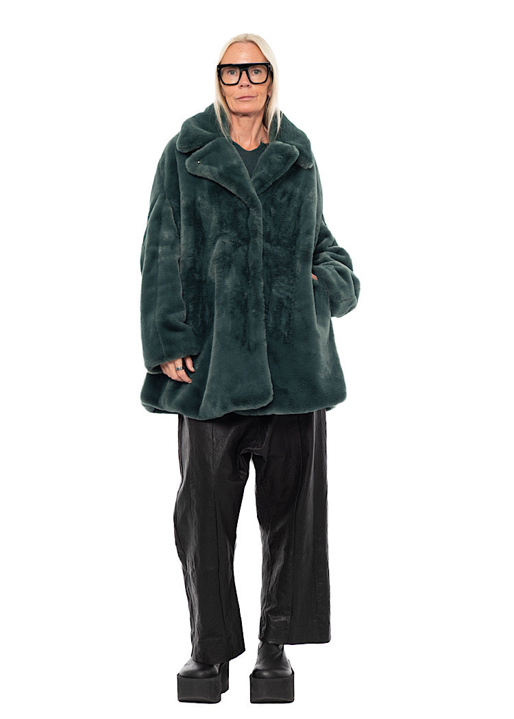 FAUX FUR COCOON JACKET
