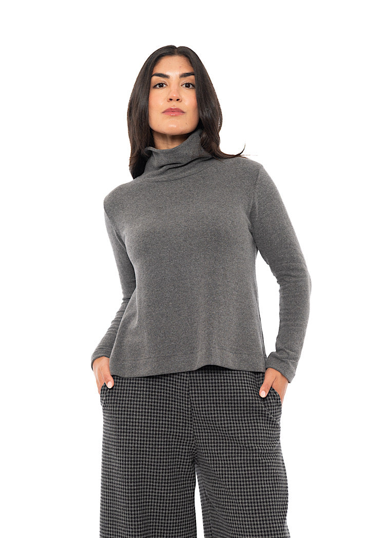 COTTON-FLEECE LYDIA PULLOVER