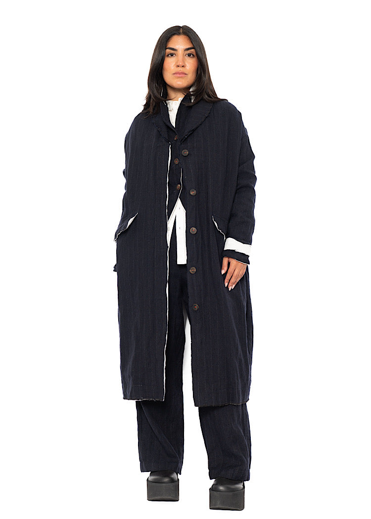 PINSTRIPE MARY COAT
