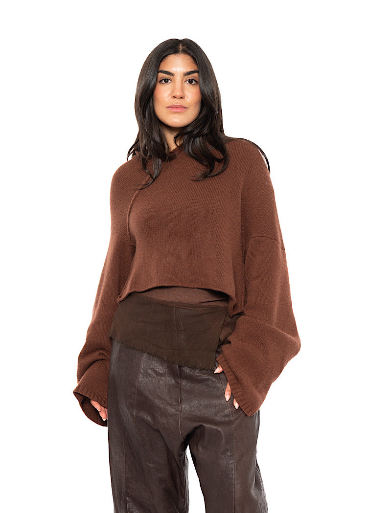 CROPPED MERINO YAK PULLOVER