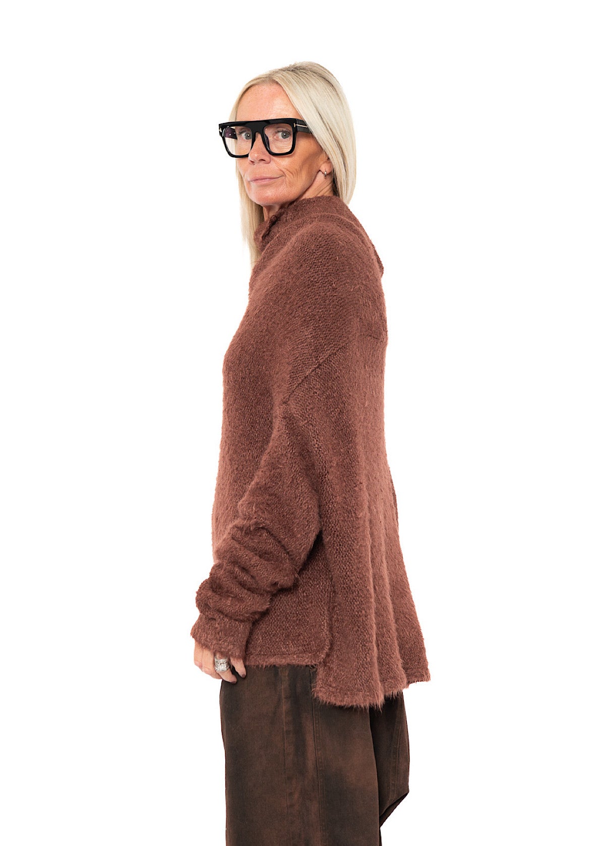 RELAXED SILK KNIT PULLOVER