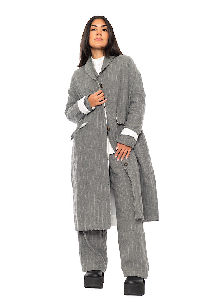 PINSTRIPE MARY COAT