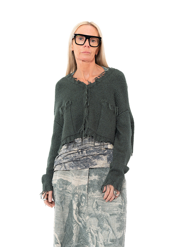 RUNDHOLZ DIP CARDIGAN