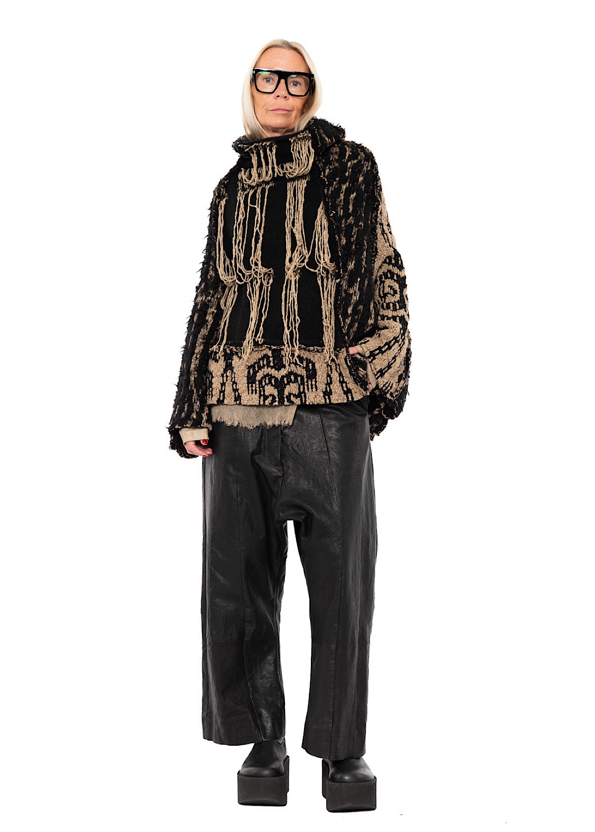 ÜBERGRÖSSIGER PULLOVER AUS TAPESTRY-STRICK