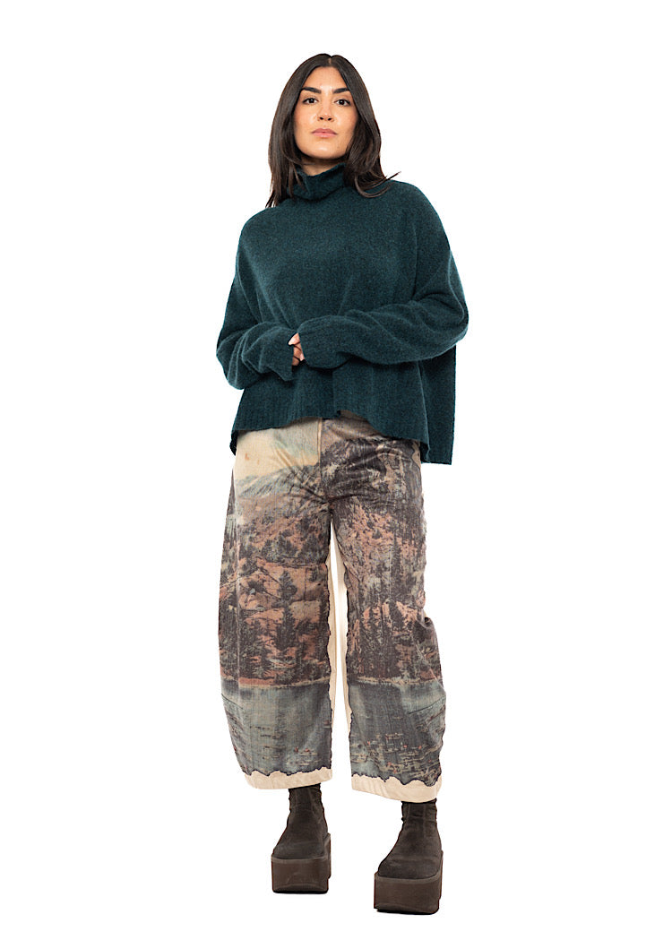 BRUSHED MÉLANGE KNITTED PULLOVER