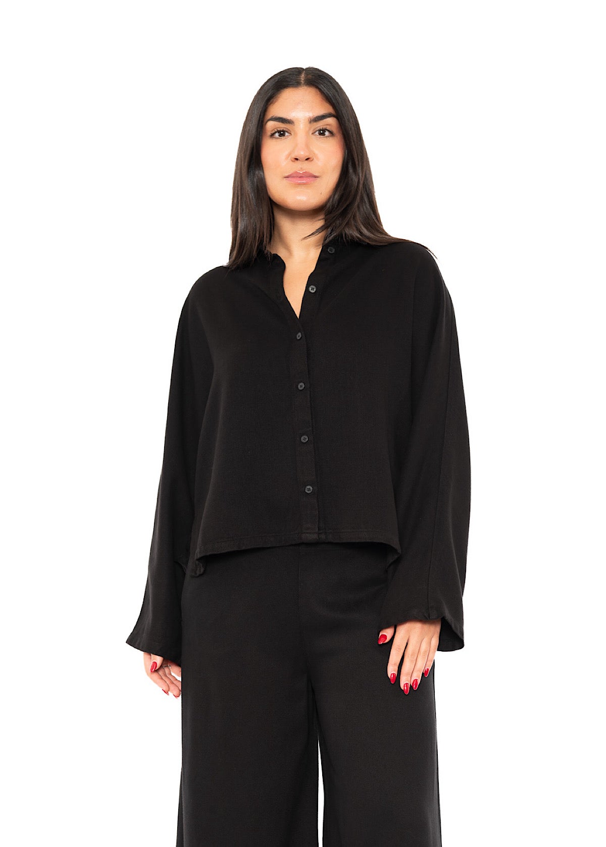 BOXY BATWING SLEEVED BLOUSE