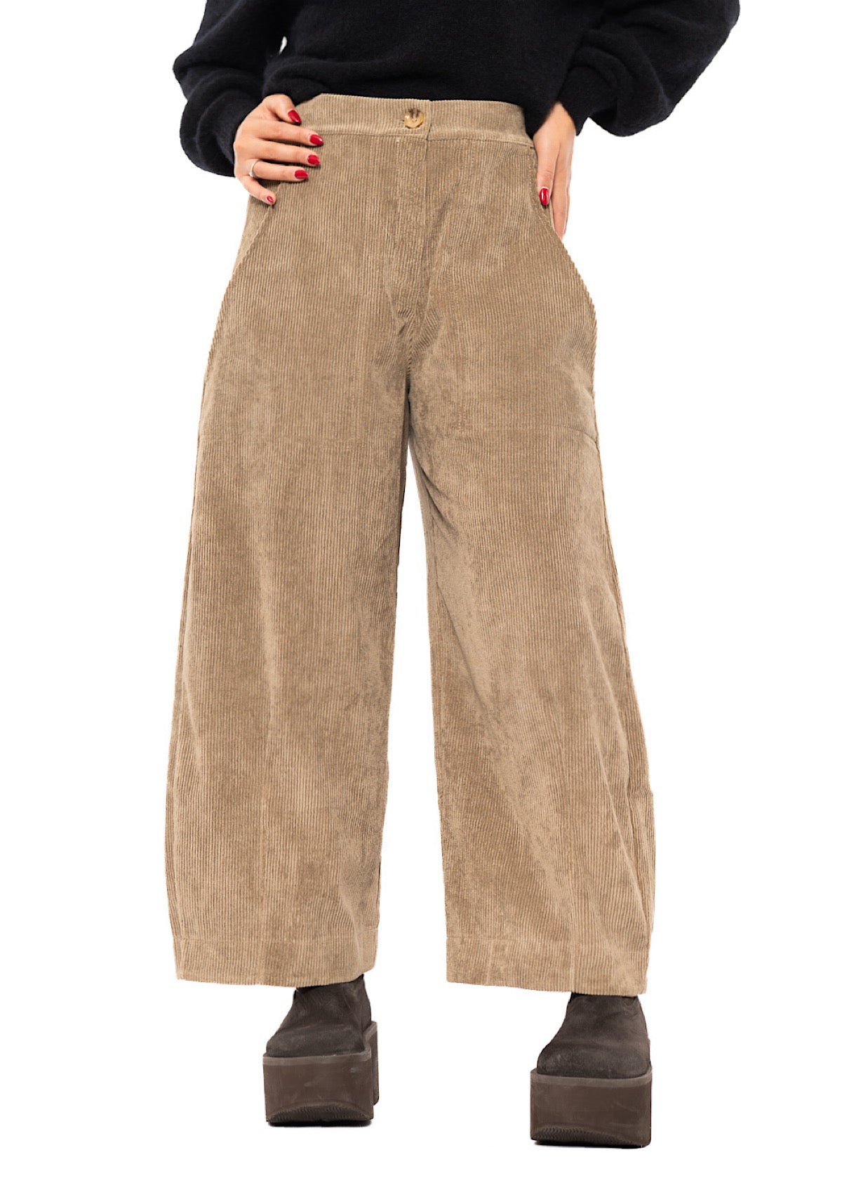 CORDUROY WIDE-LEG BALLOON TROUSER