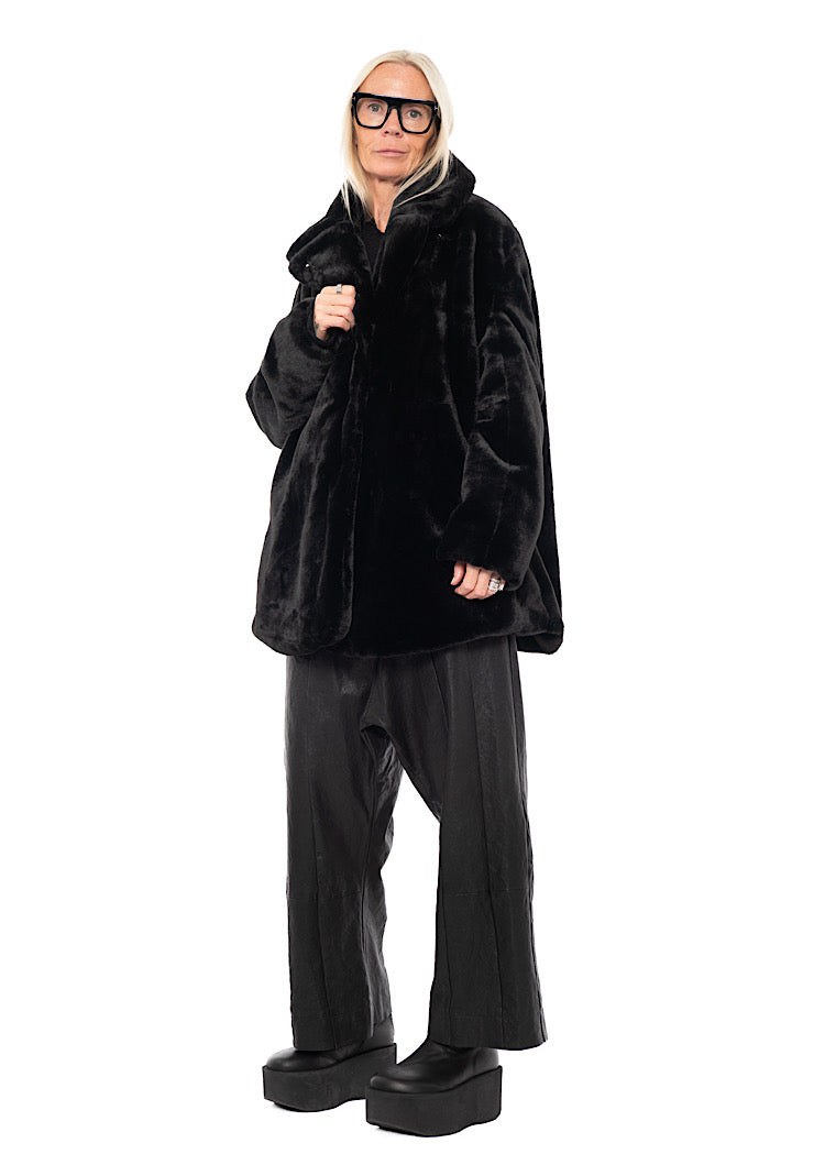 FAUX FUR COCOON JACKET
