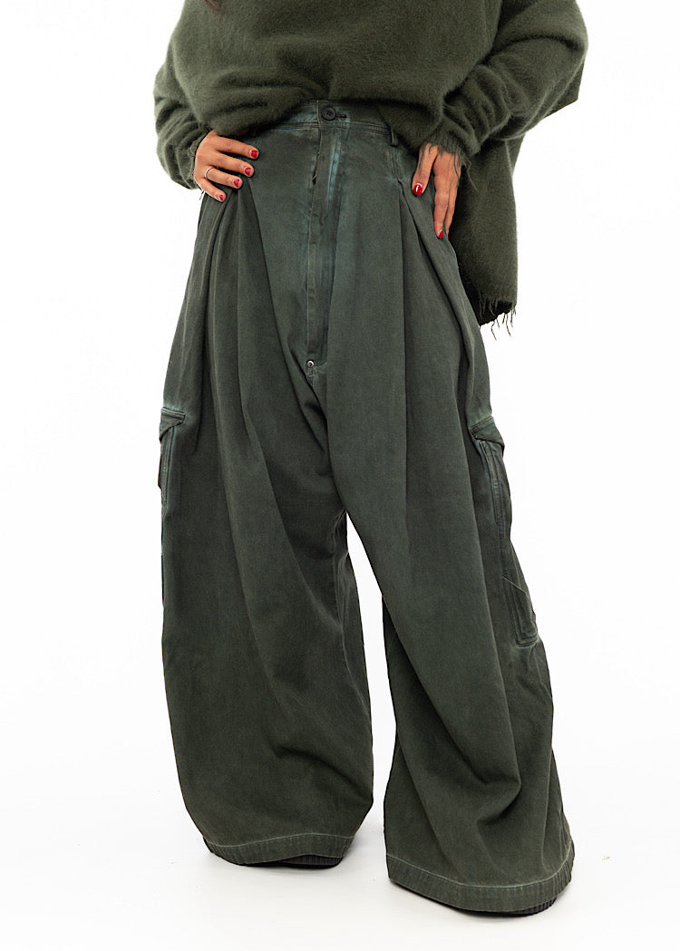 RUNDHOLZ DIP TROUSER *BLACK GLOSS* (Shown in PINE LIGHT)