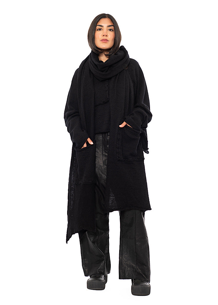 BOILED WOOL POCKET SCARF