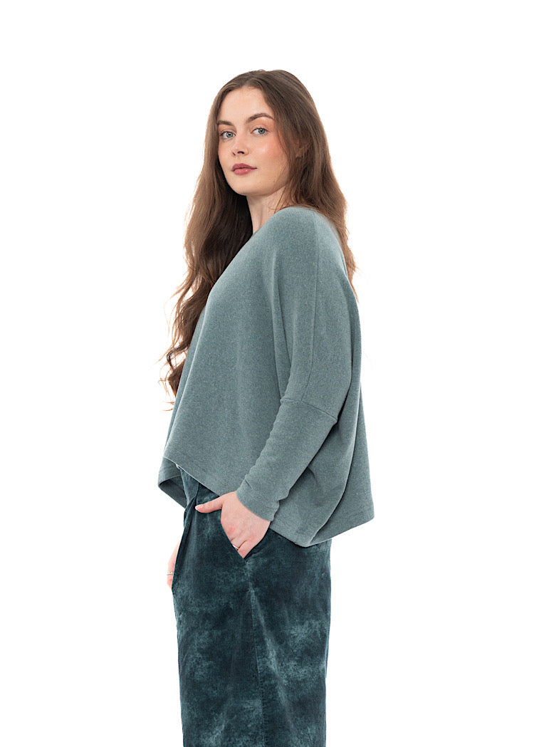 SIGNATURE COTTON-FLEECE KIRA PULLOVER