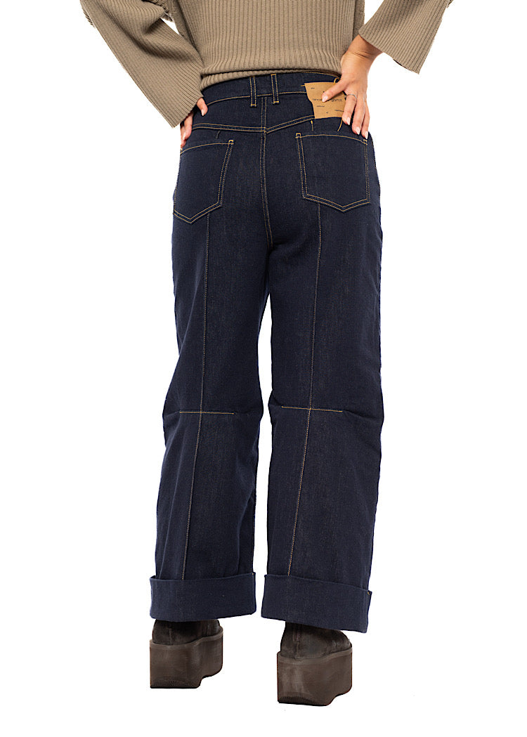 WIDE-LEG DENIM TROUSER