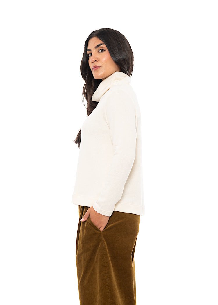 COTTON-FLEECE LYDIA PULLOVER