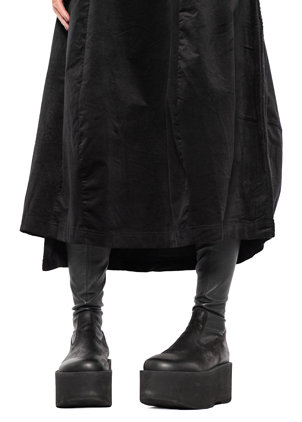 STRETCH-VELVET BALLOON SKIRT