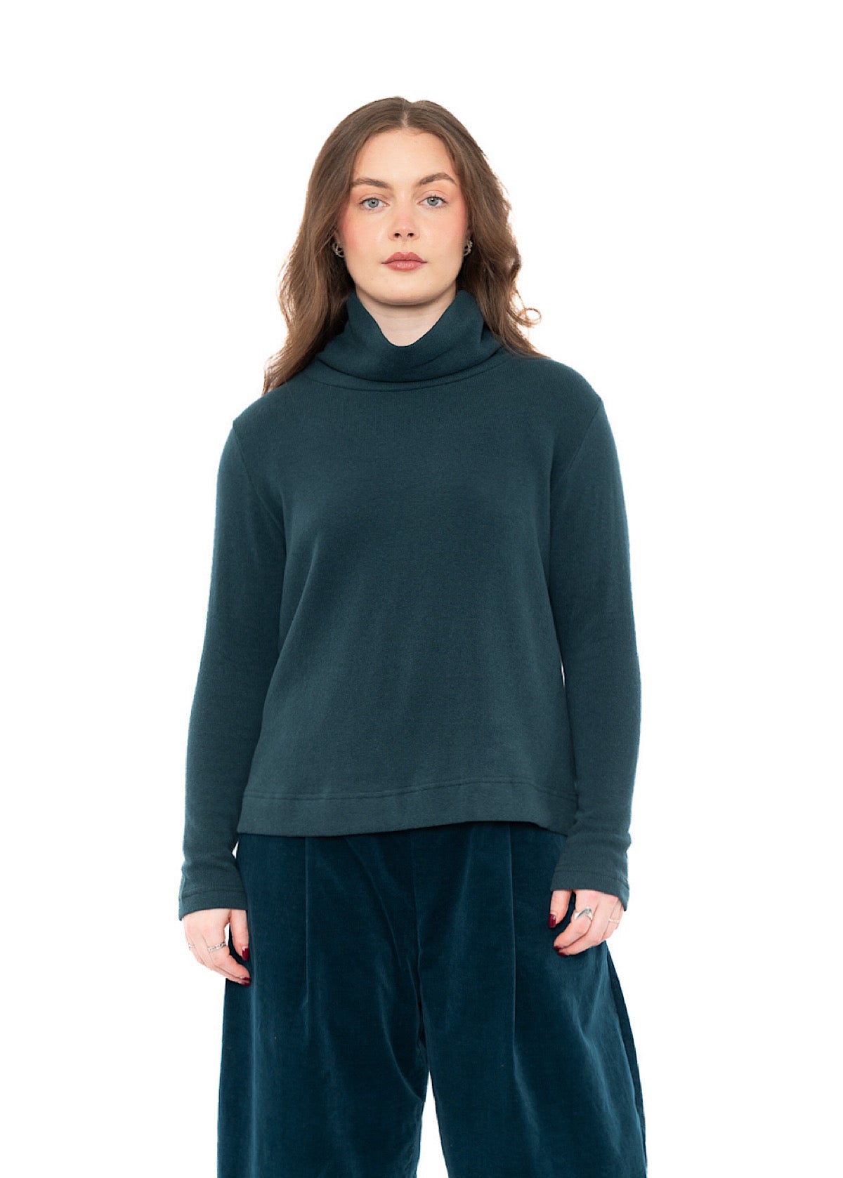 COTTON-FLEECE LYDIA PULLOVER