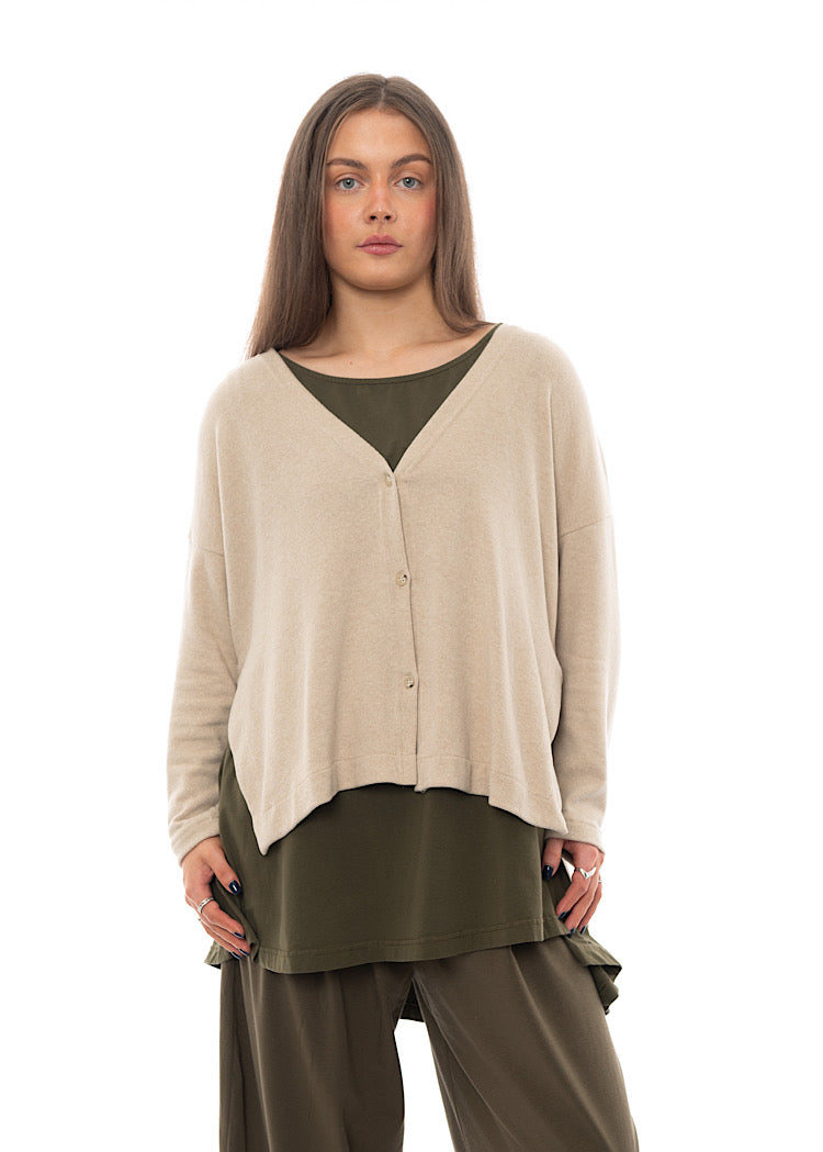 Cosmico Cardigan in Riga Antracite
