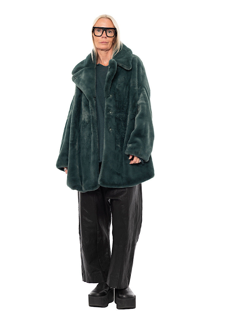 FAUX FUR COCOON JACKET