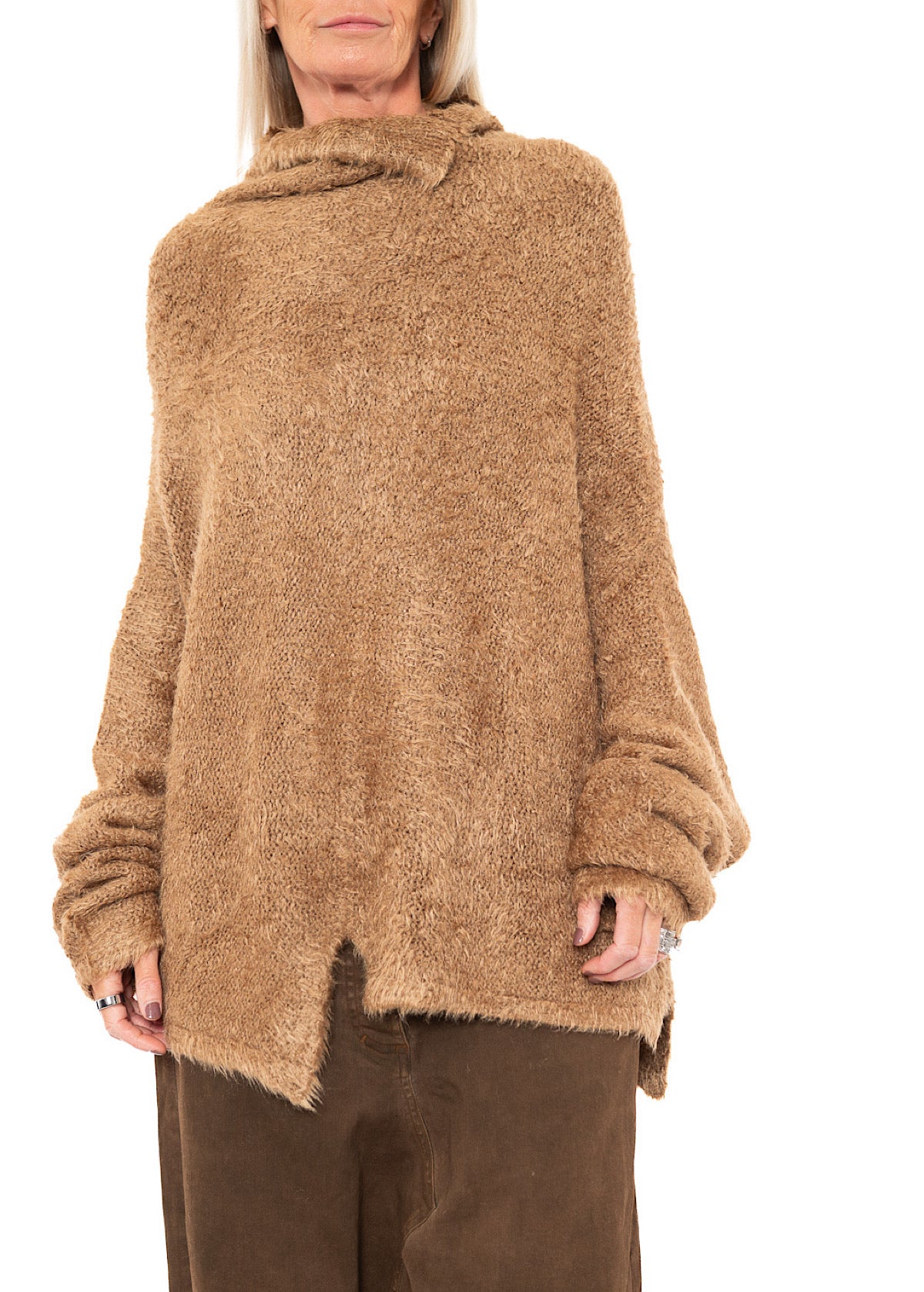 RELAXED SILK KNIT PULLOVER