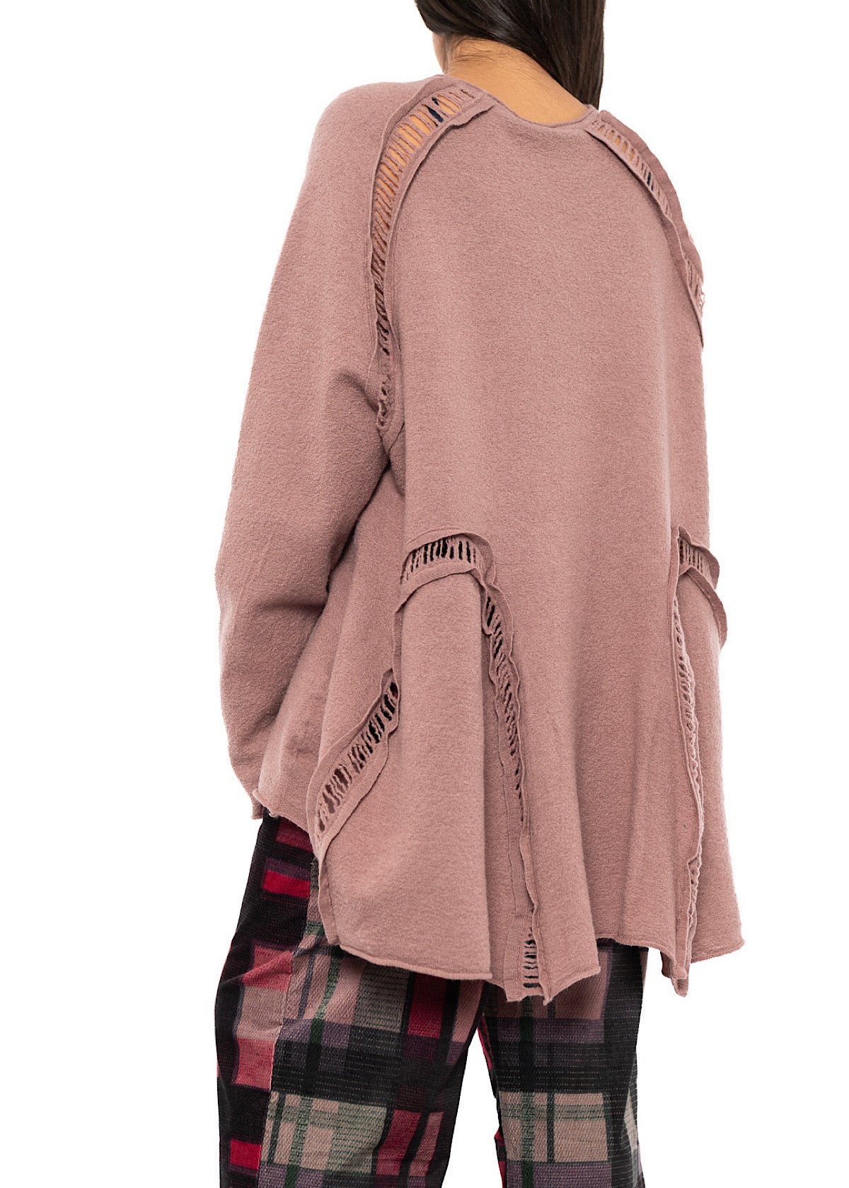 BOILED WOOL LADDER STITCH TUNIC