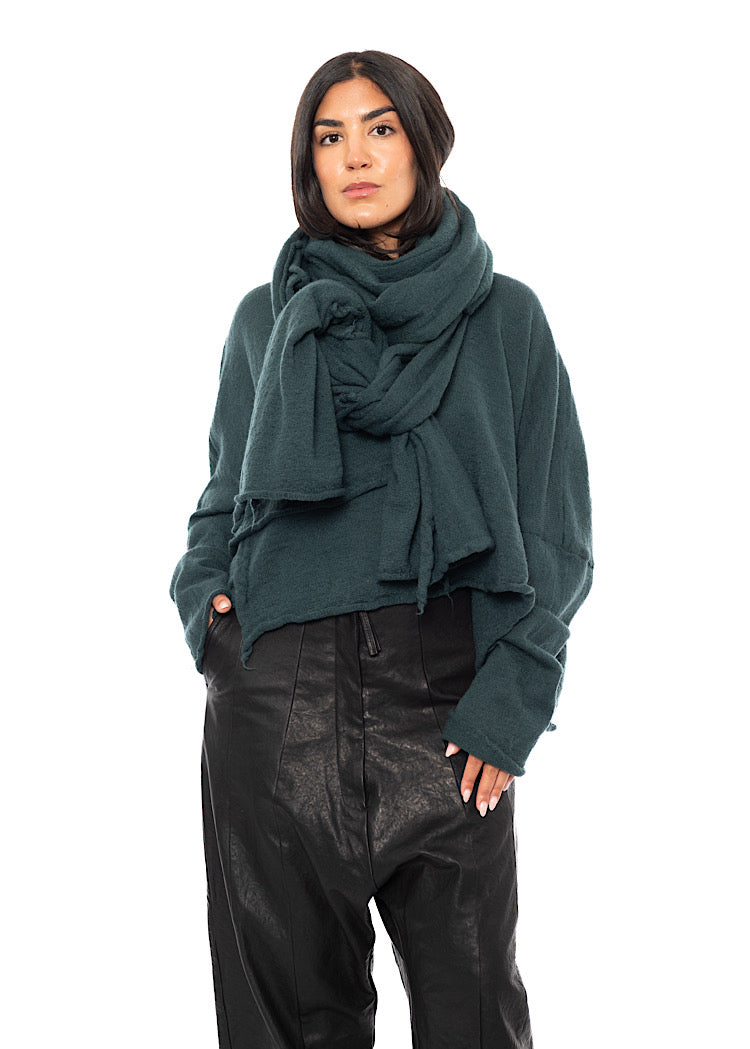 BOILED WOOL POCKET SCARF