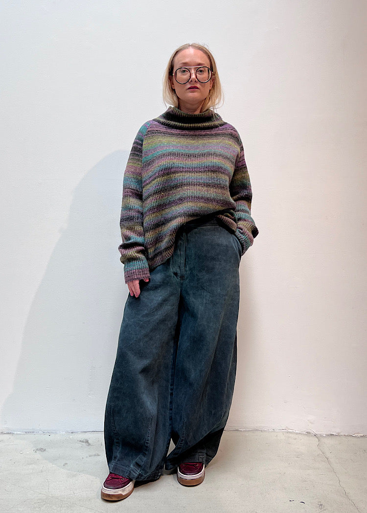 MULTICOLOUR STRIPE KNITTED PULLOVER