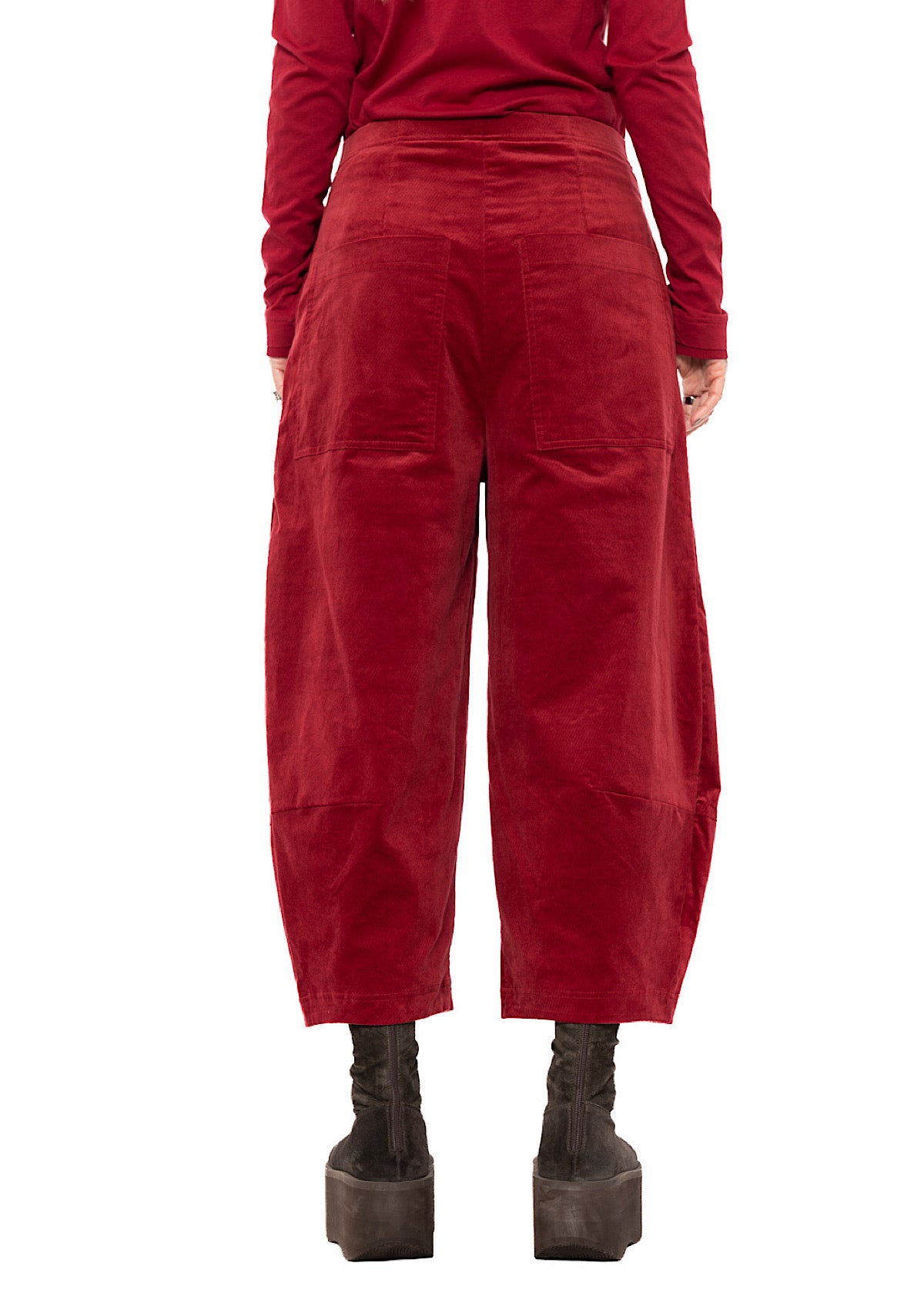 STRETCH-VELVET BALLOON TROUSER