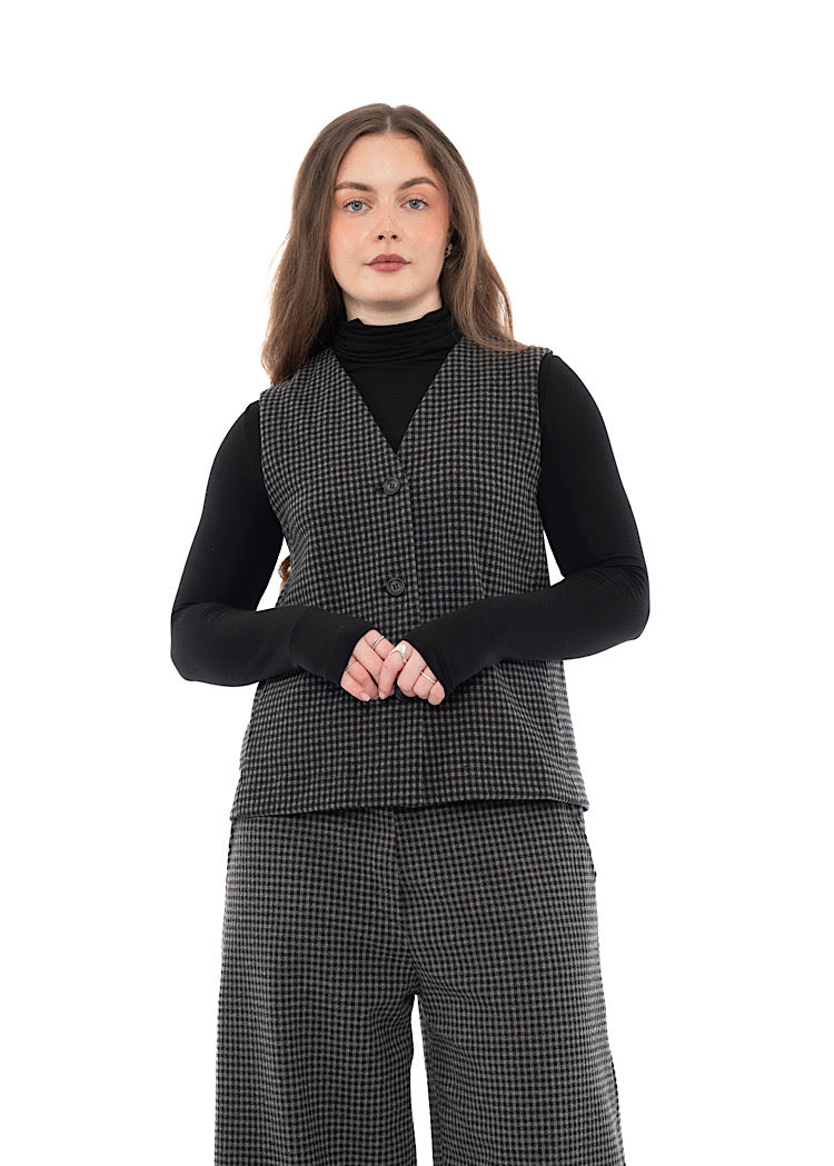 MICRO-CHECK GENNY WAISTCOAT