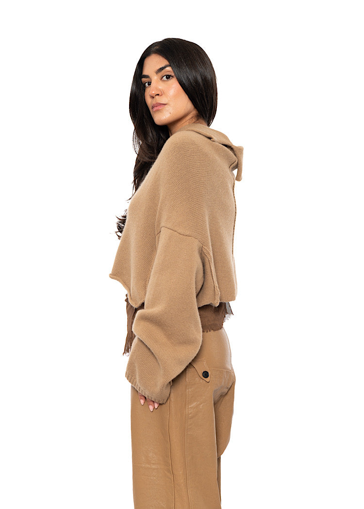 CROPPED MERINO YAK PULLOVER