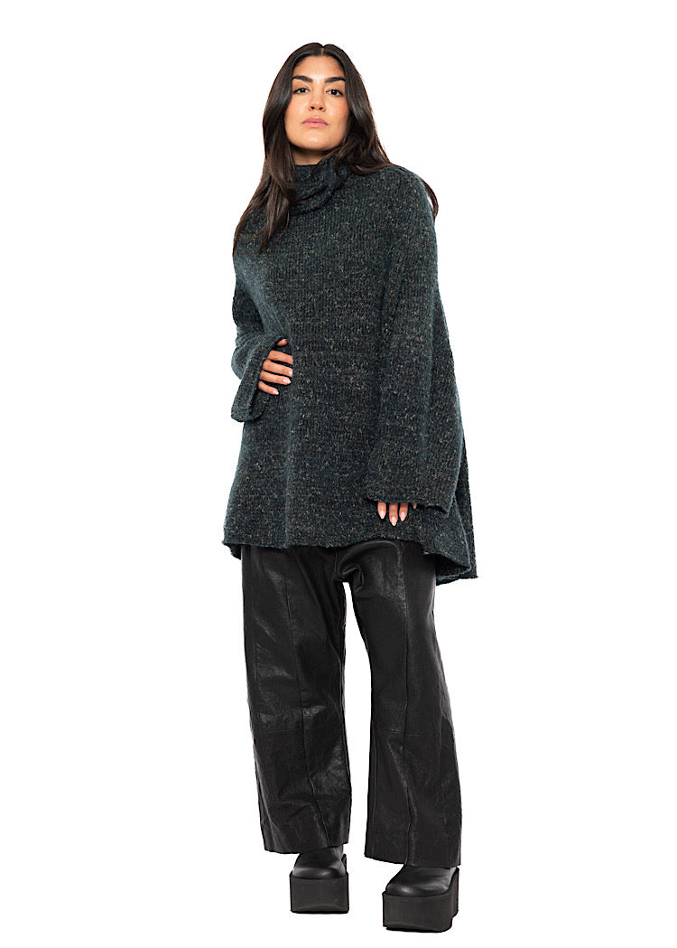 RELAXED MARLED KNIT TUNIC