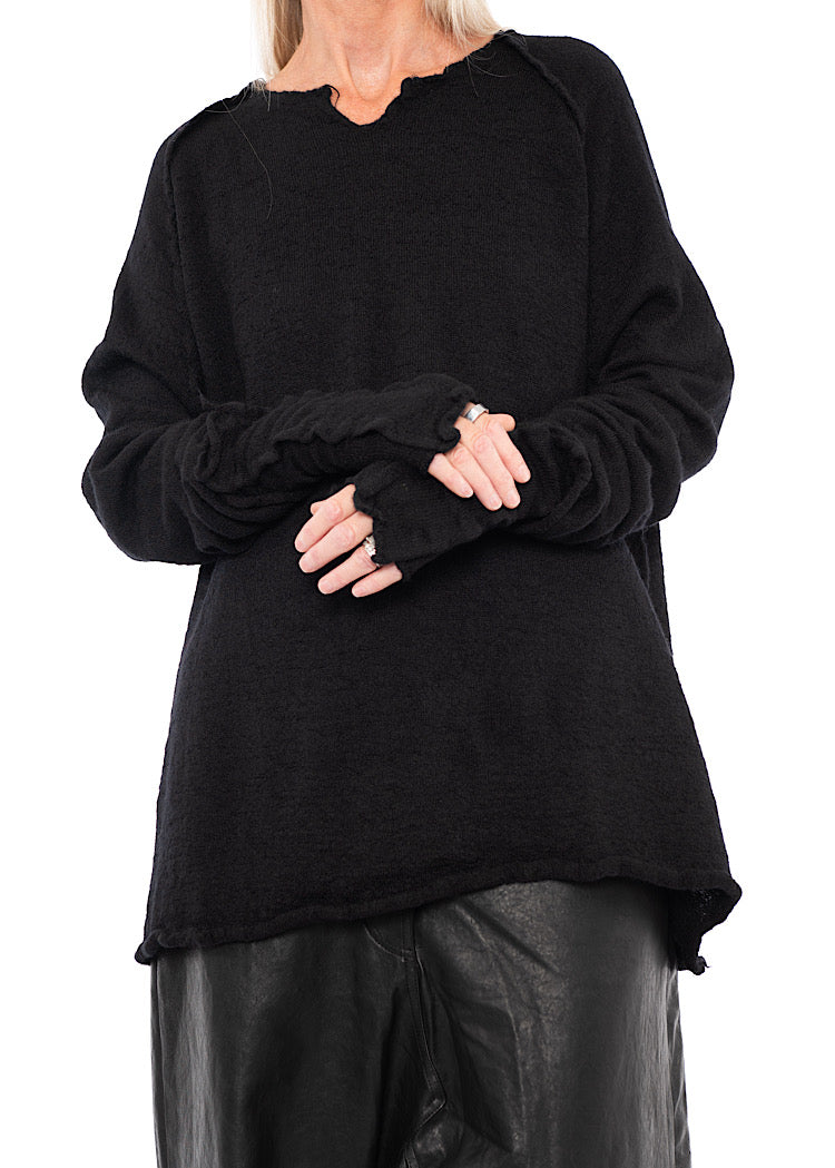 BOILED WOOL FINGERLESS CUFF