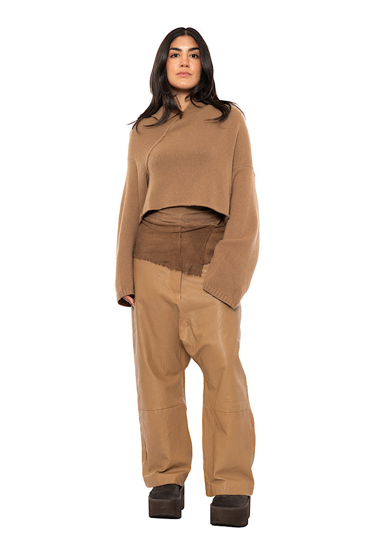 CROPPED MERINO YAK PULLOVER