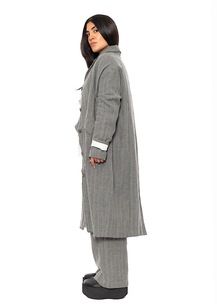 PINSTRIPE MARY COAT