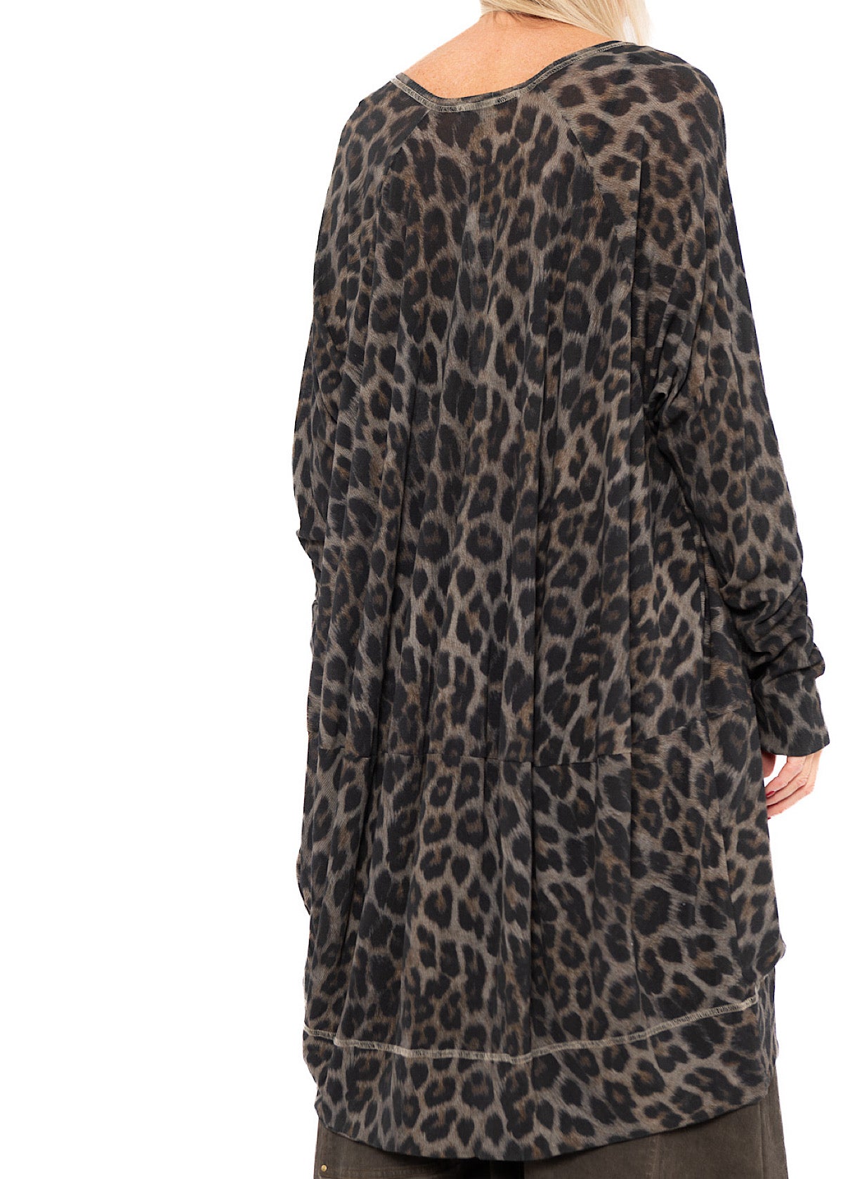 LEOPARD PRINT RIB TUNIC
