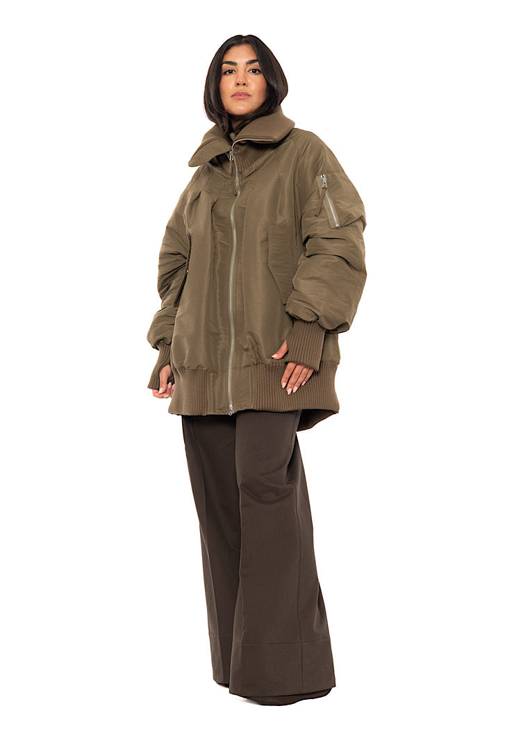 OVERSIZED PADDED BOMBER JACKET