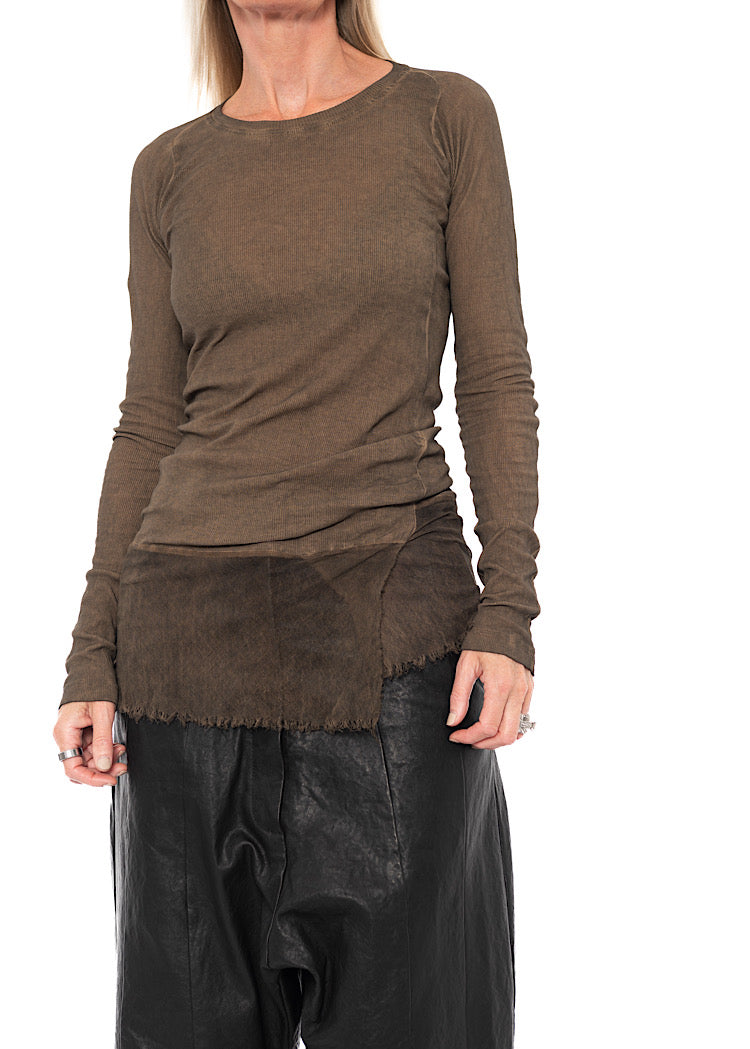 SIGNATURE NETTED HEM T-SHIRT