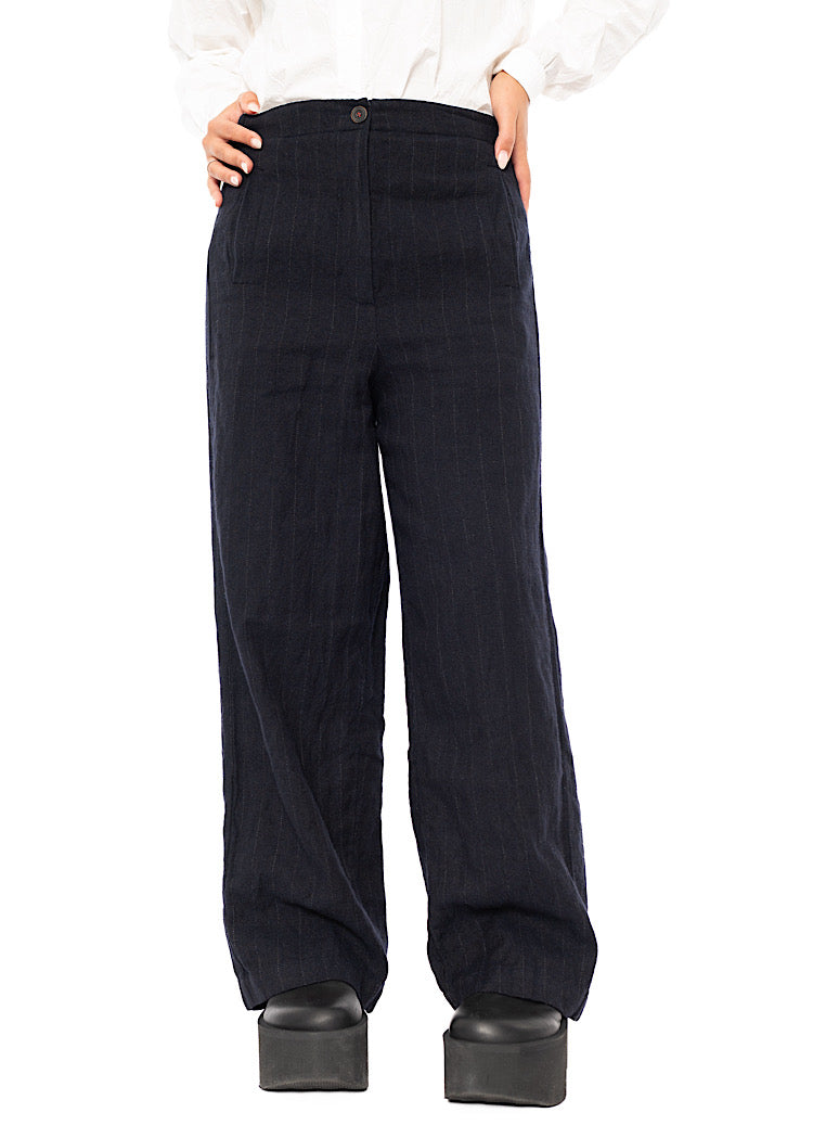 PINSTRIPE PAULETTE TROUSER