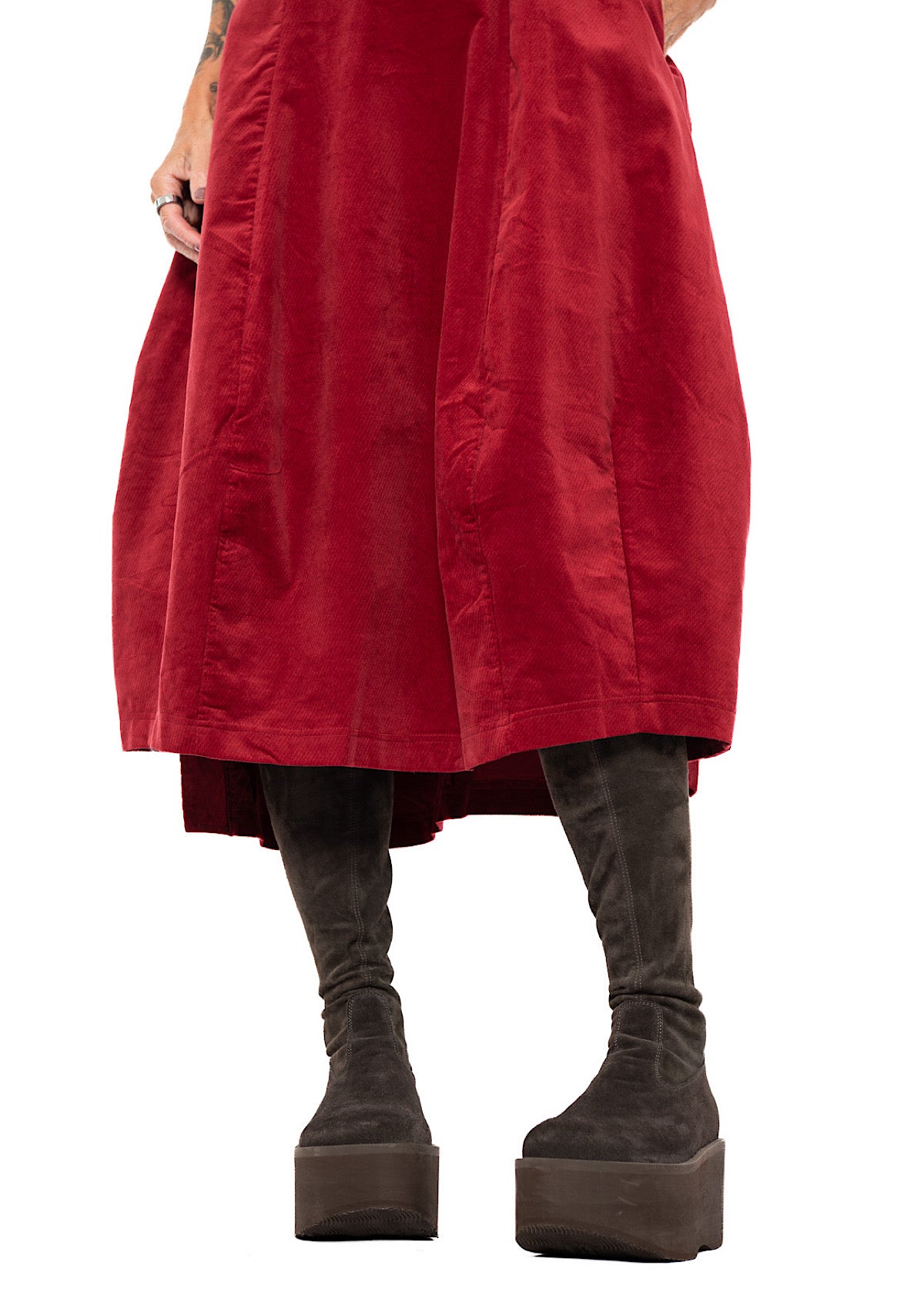 STRETCH-VELVET BALLOON DRESS