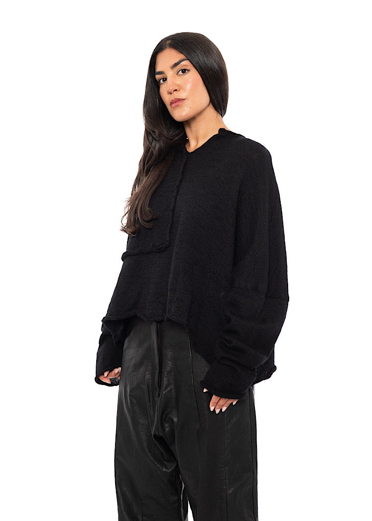 BOILED WOOL KNITTED PULLOVER