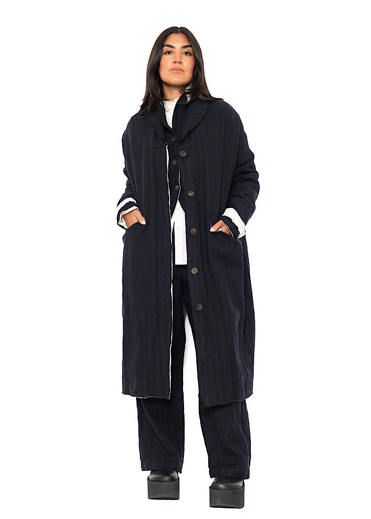 PINSTRIPE MARY COAT