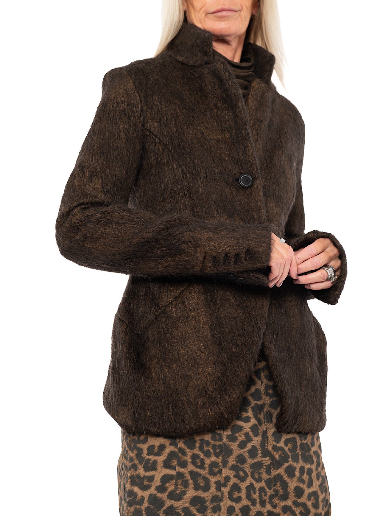 SCULPTED LONG-HAIR WOOL JACKET