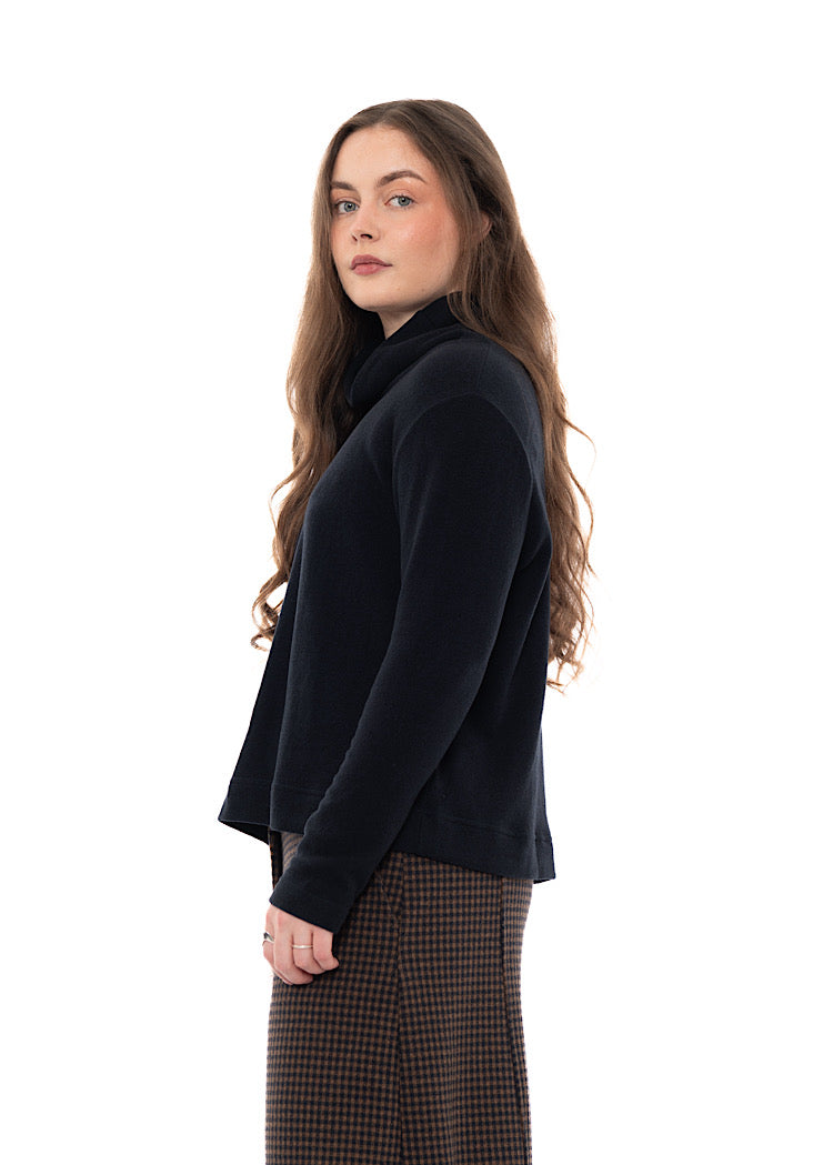COTTON-FLEECE LYDIA PULLOVER