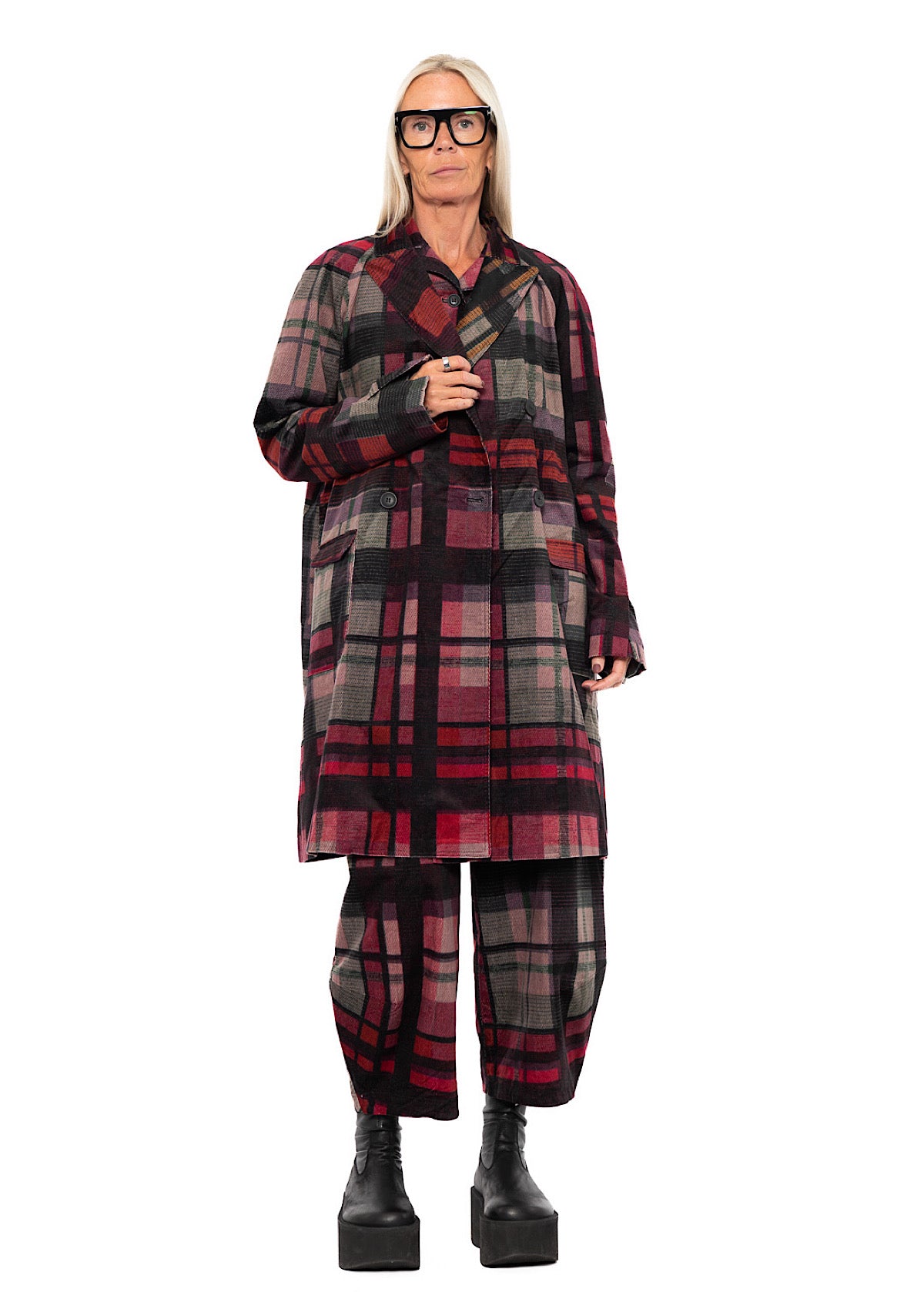 HERITAGE CHECK DOUBLE-BREASTED COAT
