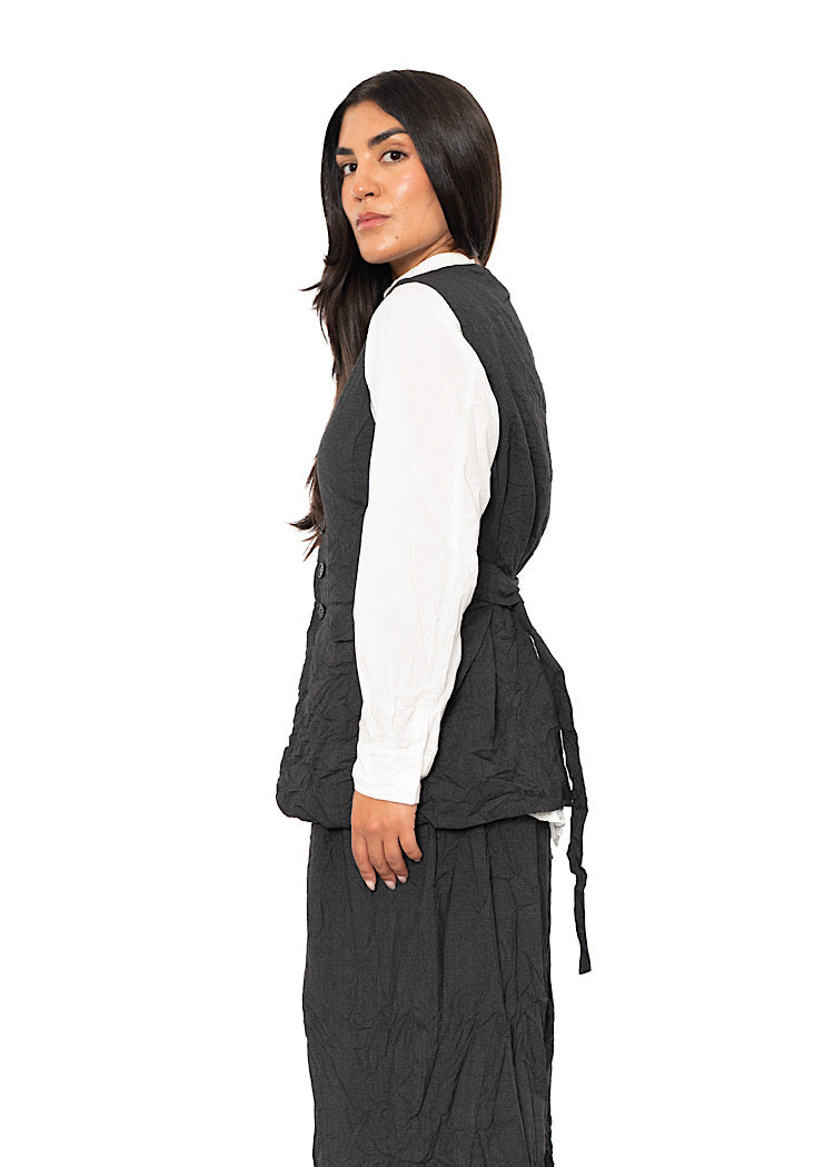 CRINKLE TAILORED WAISTCOAT